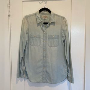Madewell light wash chambray shirt